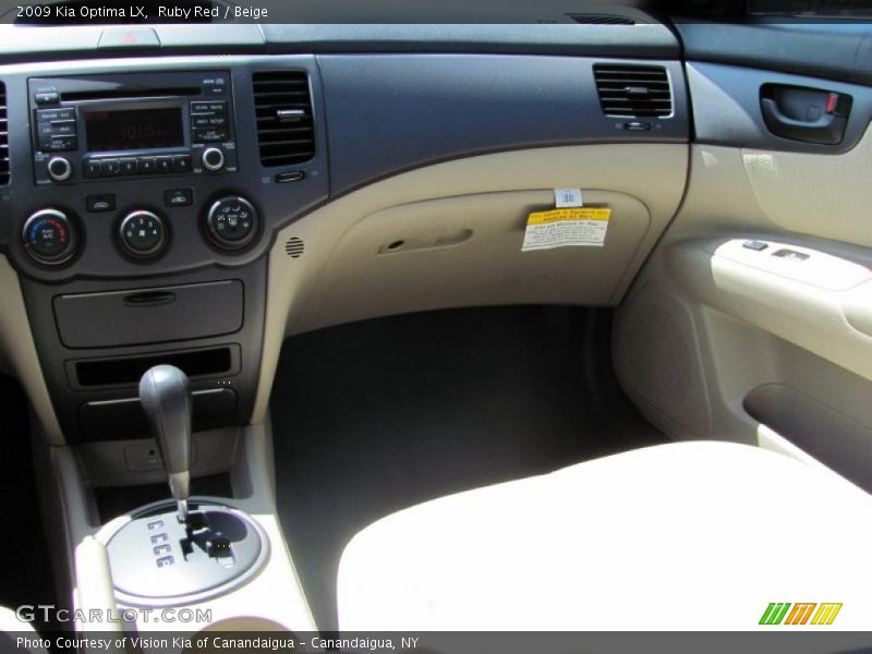 Ruby Red / Beige 2009 Kia Optima LX