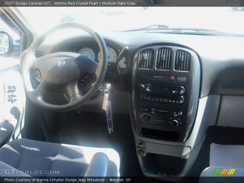 Inferno Red Crystal Pearl / Medium Slate Gray 2007 Dodge Caravan SXT