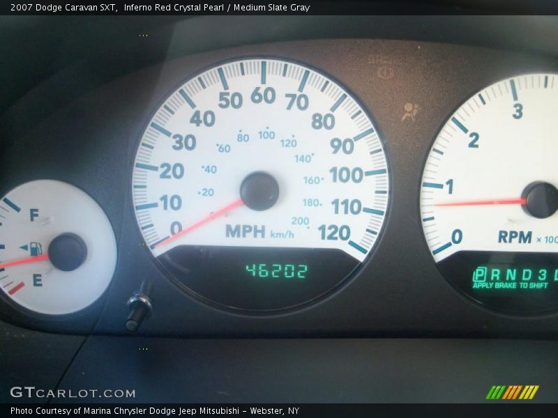 Inferno Red Crystal Pearl / Medium Slate Gray 2007 Dodge Caravan SXT