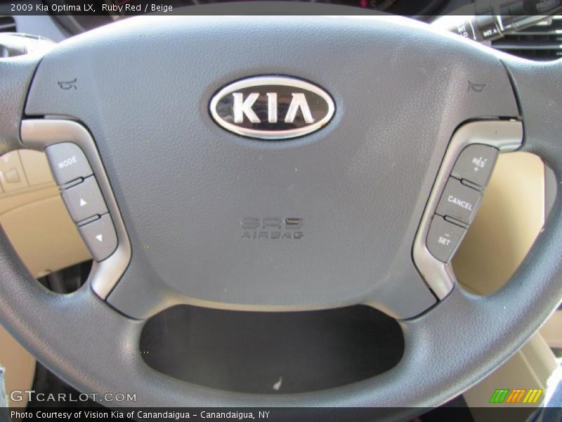 Ruby Red / Beige 2009 Kia Optima LX