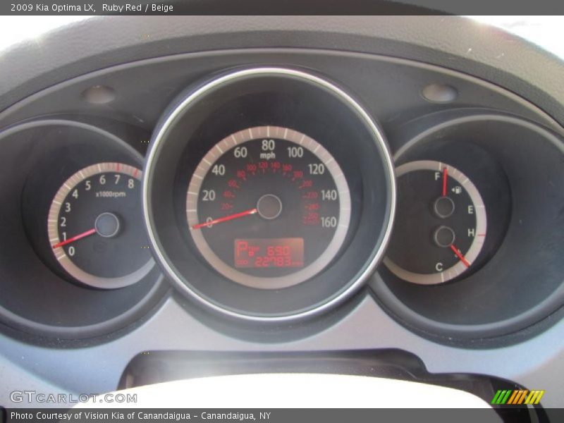Ruby Red / Beige 2009 Kia Optima LX
