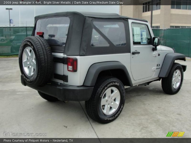 Bright Silver Metallic / Dark Slate Gray/Medium Slate Gray 2009 Jeep Wrangler X 4x4