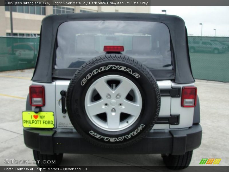 Bright Silver Metallic / Dark Slate Gray/Medium Slate Gray 2009 Jeep Wrangler X 4x4