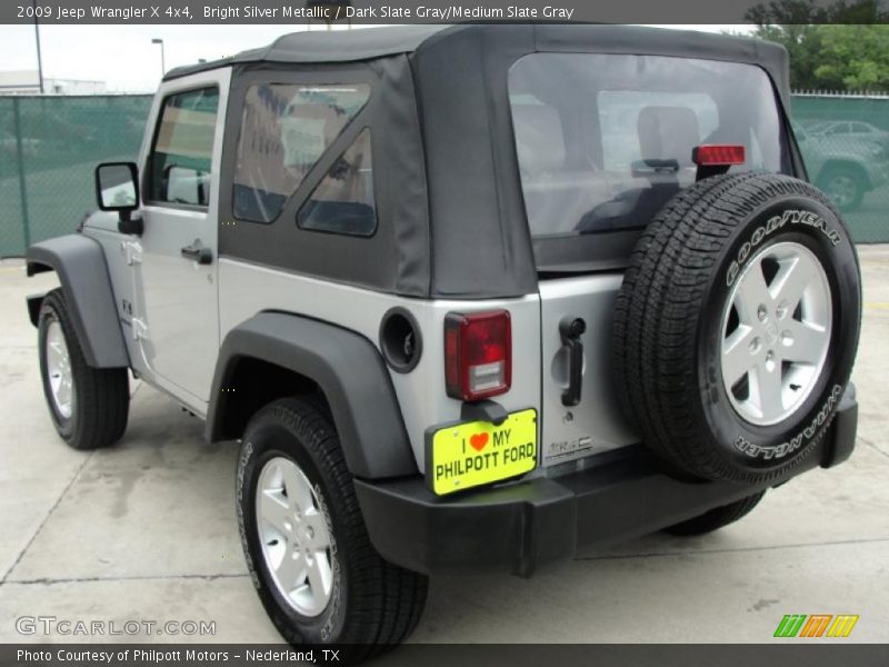 Bright Silver Metallic / Dark Slate Gray/Medium Slate Gray 2009 Jeep Wrangler X 4x4