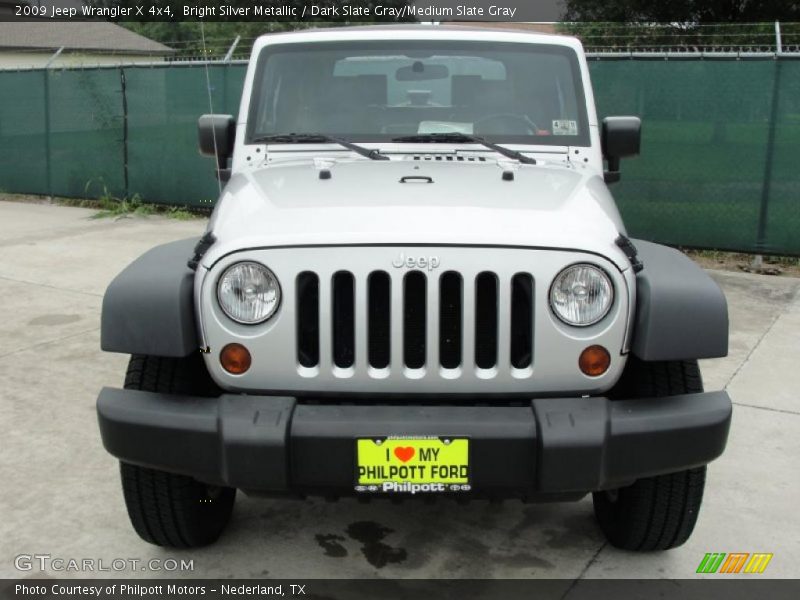 Bright Silver Metallic / Dark Slate Gray/Medium Slate Gray 2009 Jeep Wrangler X 4x4