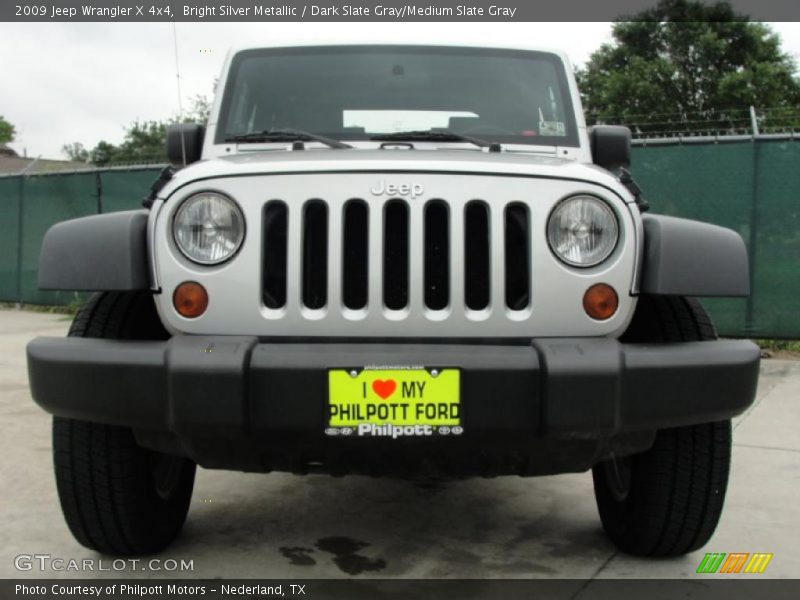 Bright Silver Metallic / Dark Slate Gray/Medium Slate Gray 2009 Jeep Wrangler X 4x4