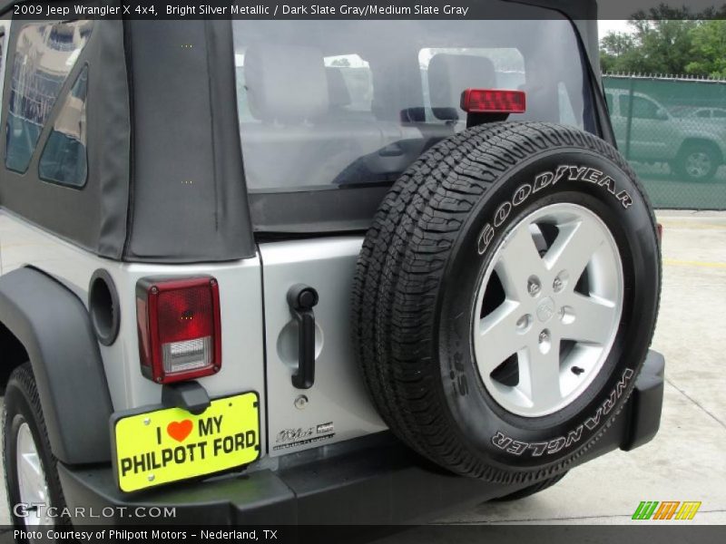 Bright Silver Metallic / Dark Slate Gray/Medium Slate Gray 2009 Jeep Wrangler X 4x4