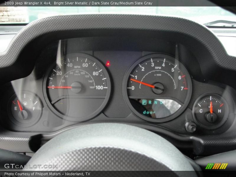 Bright Silver Metallic / Dark Slate Gray/Medium Slate Gray 2009 Jeep Wrangler X 4x4