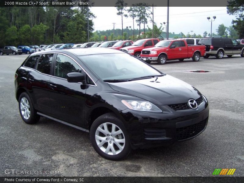 Brilliant Black / Black 2008 Mazda CX-7 Sport