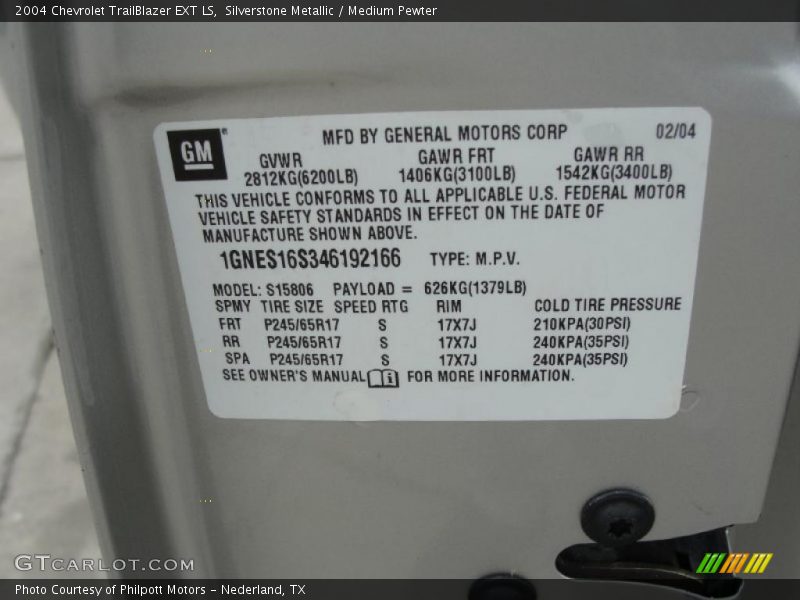 Silverstone Metallic / Medium Pewter 2004 Chevrolet TrailBlazer EXT LS