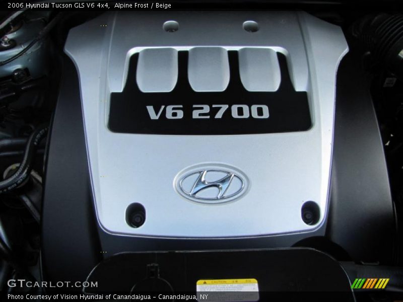 Alpine Frost / Beige 2006 Hyundai Tucson GLS V6 4x4