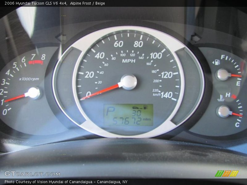Alpine Frost / Beige 2006 Hyundai Tucson GLS V6 4x4