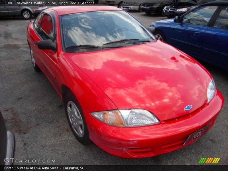 Bright Red / Graphite 2000 Chevrolet Cavalier Coupe