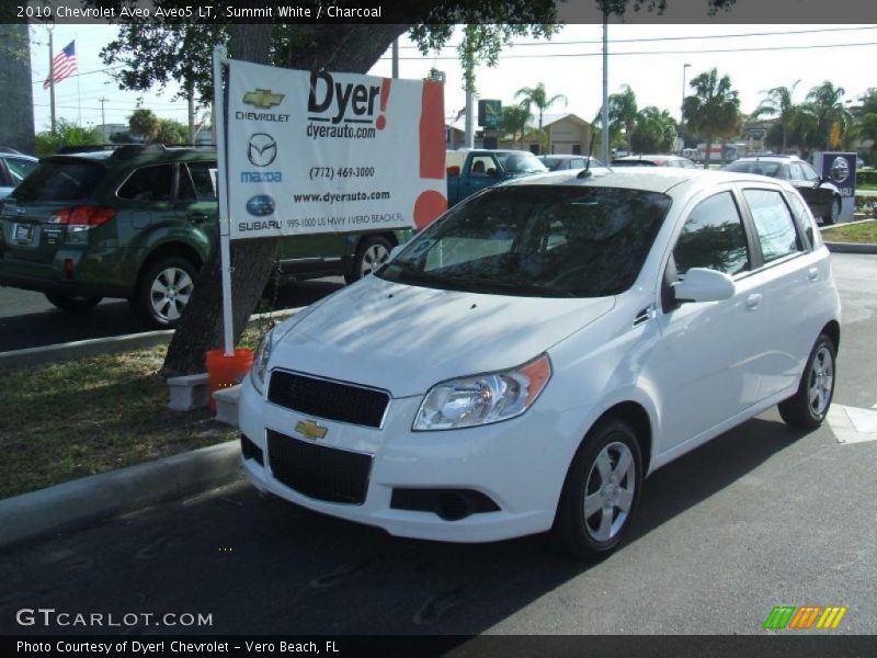 Summit White / Charcoal 2010 Chevrolet Aveo Aveo5 LT
