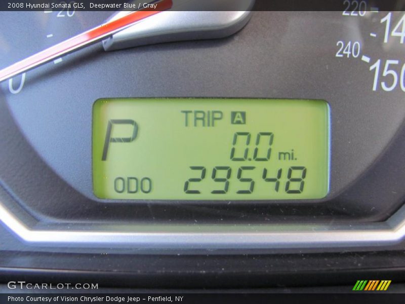 Deepwater Blue / Gray 2008 Hyundai Sonata GLS