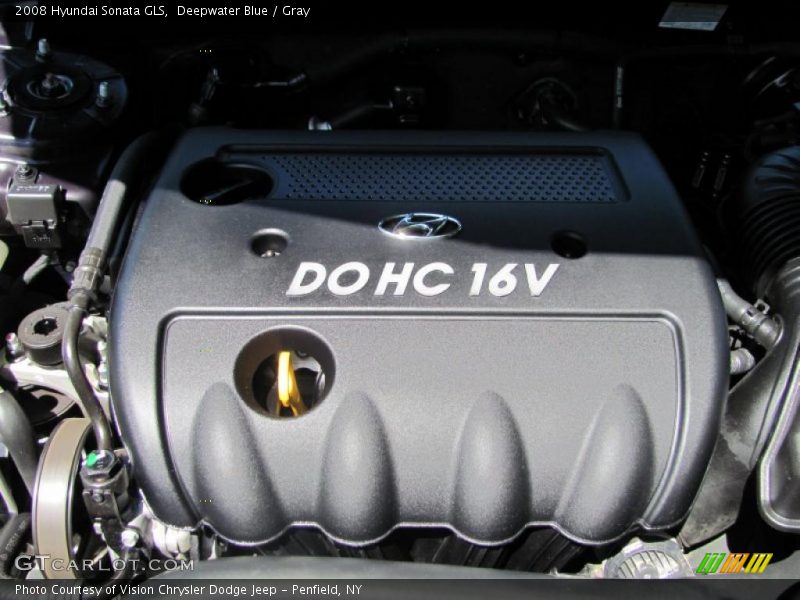 Deepwater Blue / Gray 2008 Hyundai Sonata GLS