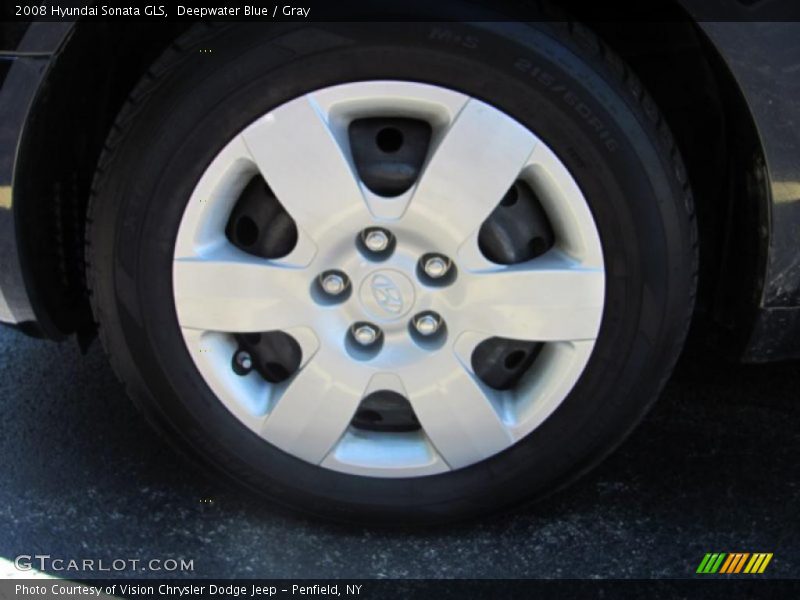 Deepwater Blue / Gray 2008 Hyundai Sonata GLS