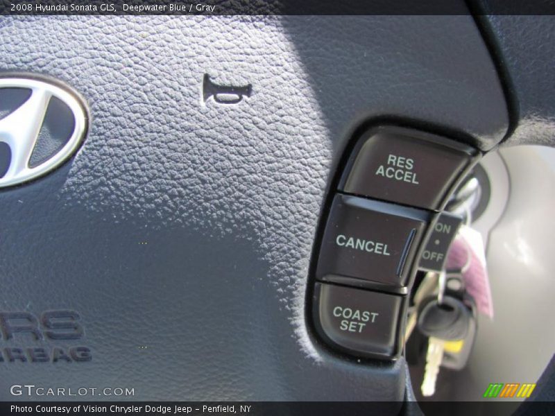 Deepwater Blue / Gray 2008 Hyundai Sonata GLS
