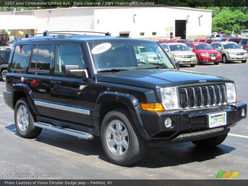 Black Clearcoat / Dark Khaki/Light Graystone 2007 Jeep Commander Limited 4x4