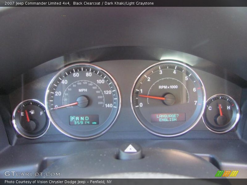 Black Clearcoat / Dark Khaki/Light Graystone 2007 Jeep Commander Limited 4x4