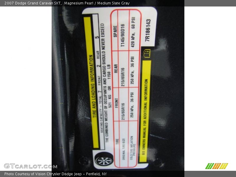 Magnesium Pearl / Medium Slate Gray 2007 Dodge Grand Caravan SXT