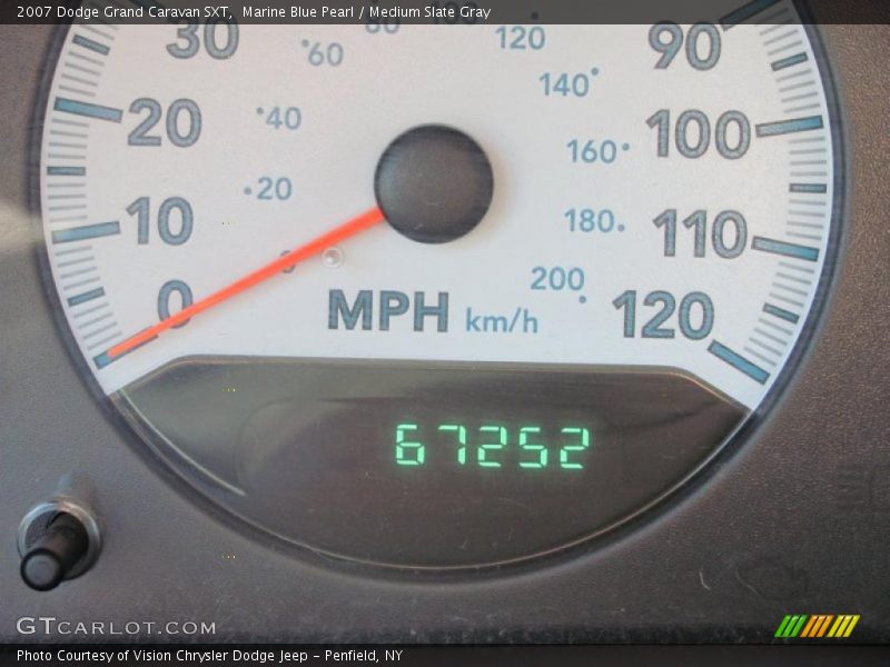 Marine Blue Pearl / Medium Slate Gray 2007 Dodge Grand Caravan SXT
