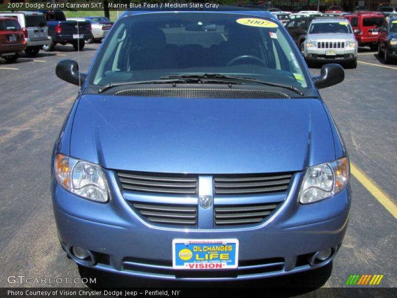 Marine Blue Pearl / Medium Slate Gray 2007 Dodge Grand Caravan SXT