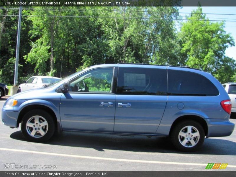 Marine Blue Pearl / Medium Slate Gray 2007 Dodge Grand Caravan SXT