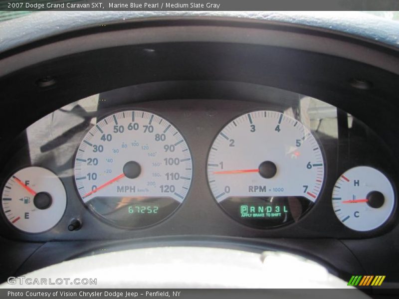 Marine Blue Pearl / Medium Slate Gray 2007 Dodge Grand Caravan SXT