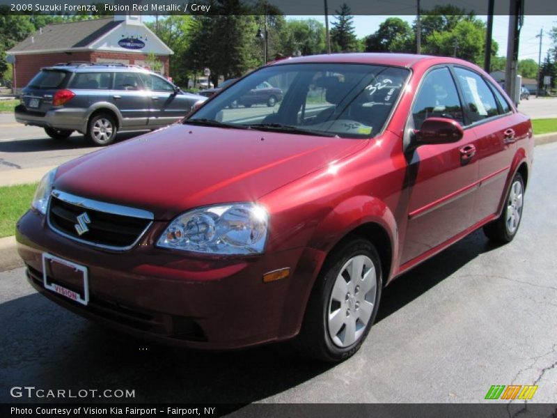 Fusion Red Metallic / Grey 2008 Suzuki Forenza