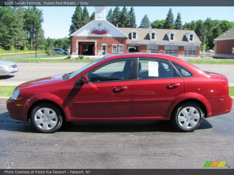 Fusion Red Metallic / Grey 2008 Suzuki Forenza