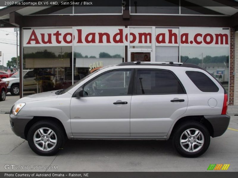 Satin Silver / Black 2007 Kia Sportage EX V6 4WD