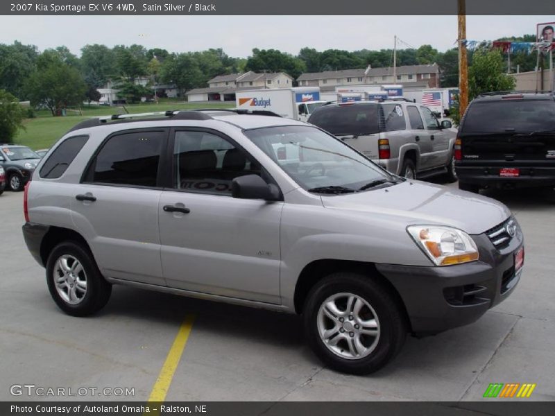 Satin Silver / Black 2007 Kia Sportage EX V6 4WD