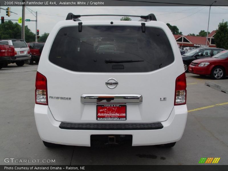 Avalanche White / Graphite 2006 Nissan Pathfinder LE 4x4