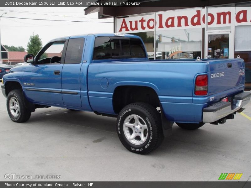 Intense Blue Pearl / Mist Gray 2001 Dodge Ram 1500 SLT Club Cab 4x4