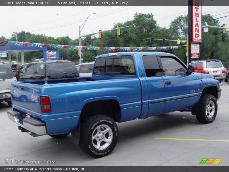 Intense Blue Pearl / Mist Gray 2001 Dodge Ram 1500 SLT Club Cab 4x4