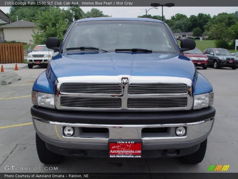Intense Blue Pearl / Mist Gray 2001 Dodge Ram 1500 SLT Club Cab 4x4