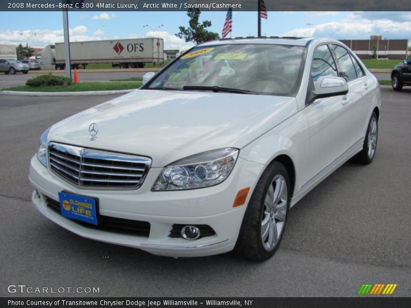 Arctic White / Savanna/Cashmere 2008 Mercedes-Benz C 300 4Matic Luxury