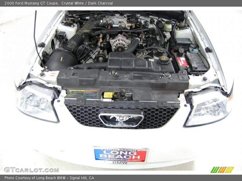 Crystal White / Dark Charcoal 2000 Ford Mustang GT Coupe