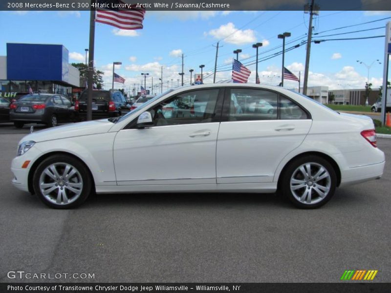 Arctic White / Savanna/Cashmere 2008 Mercedes-Benz C 300 4Matic Luxury