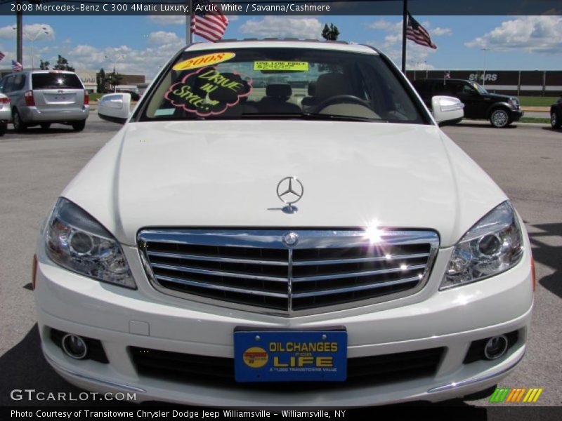Arctic White / Savanna/Cashmere 2008 Mercedes-Benz C 300 4Matic Luxury