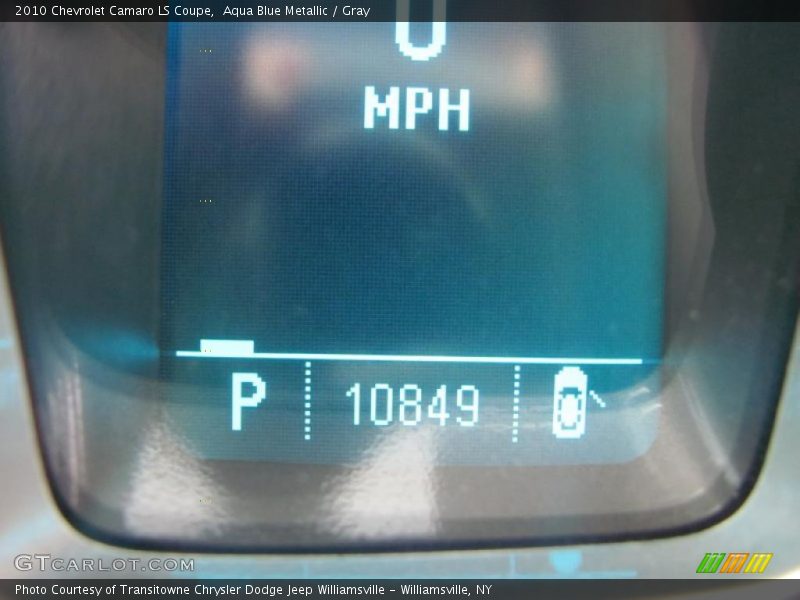 Aqua Blue Metallic / Gray 2010 Chevrolet Camaro LS Coupe