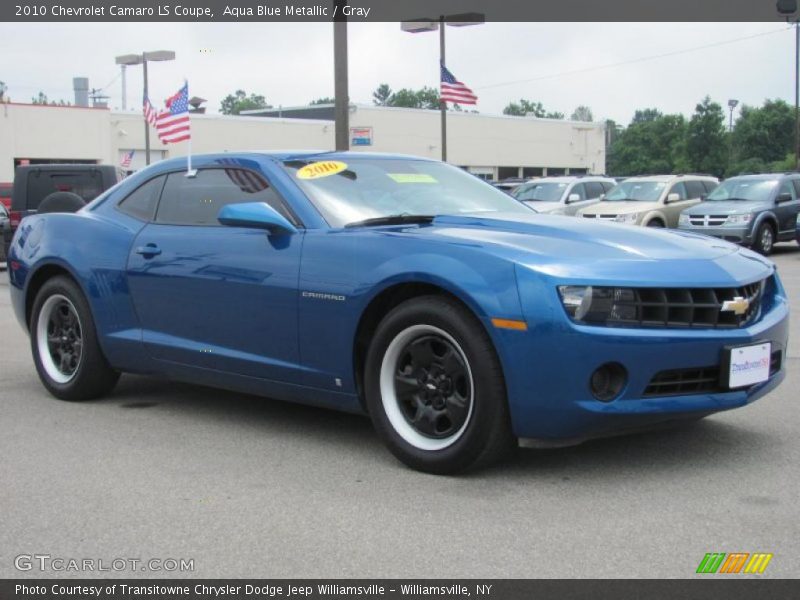 Aqua Blue Metallic / Gray 2010 Chevrolet Camaro LS Coupe