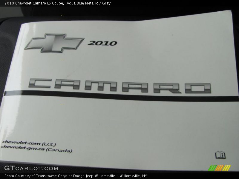 Aqua Blue Metallic / Gray 2010 Chevrolet Camaro LS Coupe
