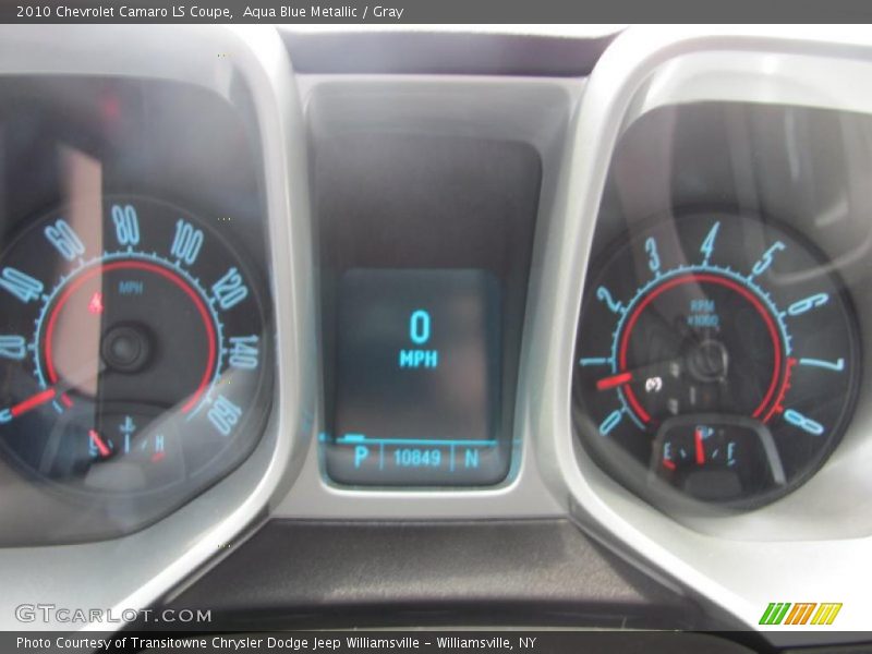Aqua Blue Metallic / Gray 2010 Chevrolet Camaro LS Coupe