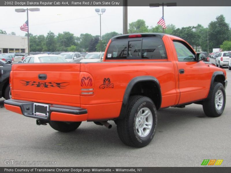 Flame Red / Dark Slate Gray 2002 Dodge Dakota Regular Cab 4x4