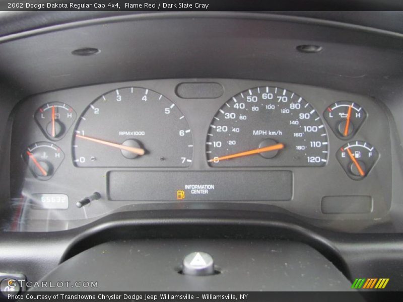 Flame Red / Dark Slate Gray 2002 Dodge Dakota Regular Cab 4x4