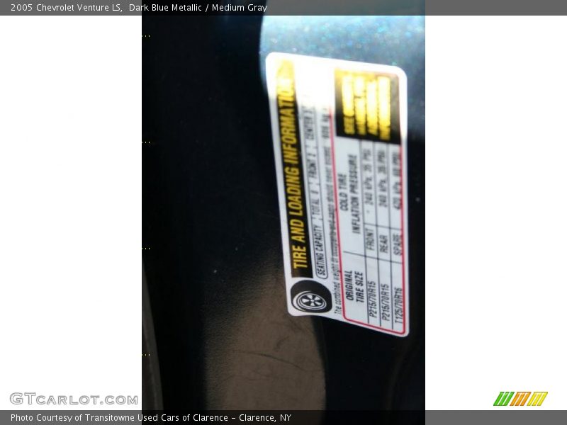 Dark Blue Metallic / Medium Gray 2005 Chevrolet Venture LS
