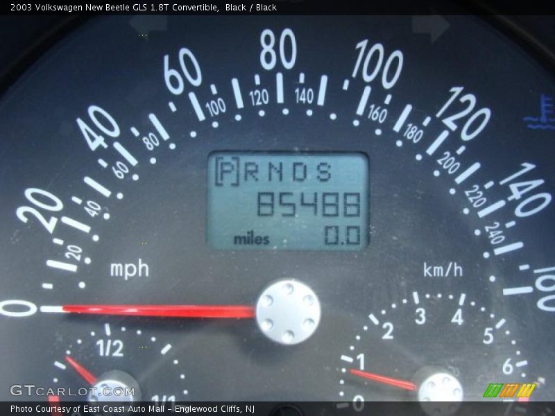 Black / Black 2003 Volkswagen New Beetle GLS 1.8T Convertible