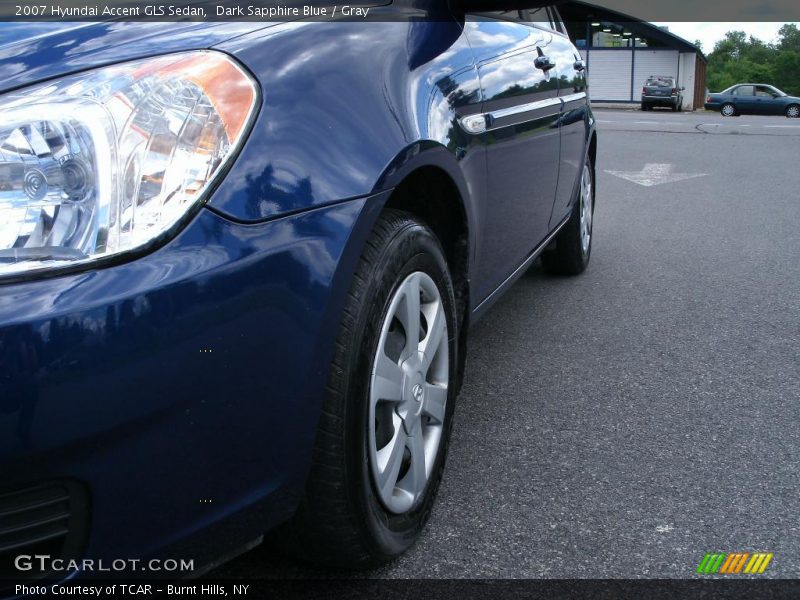 Dark Sapphire Blue / Gray 2007 Hyundai Accent GLS Sedan